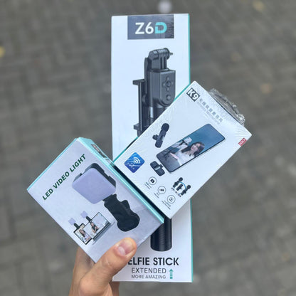 COMBO LUZ PORTATIL 💡 + TRIPODE LUCES 📲 + MICROFONO DÚO K9 🎤